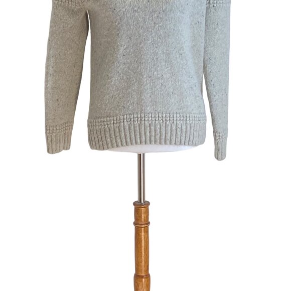 Mantaray Wool Fisherman’s Sweater Cream Size S Coastal Preppy Minimalist Cozy - Picture 7 of 15